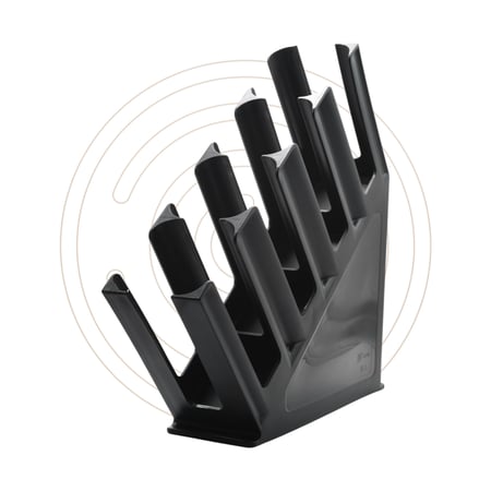 استاند أكواب مائل 4 خانات بلاستيك أسود