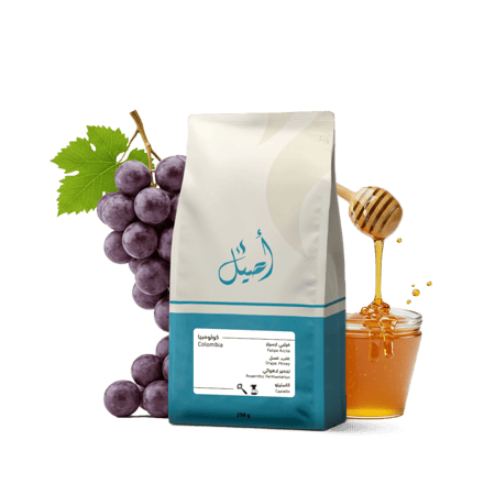 عبوة قهوة فيلبي أرسيلا إنفيوجن العنب 250 غ مع عنقود عنب ومرطبان عسل