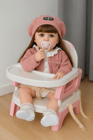 مقعد معززة قابلة للطي من ماستيلا 07331، زهري