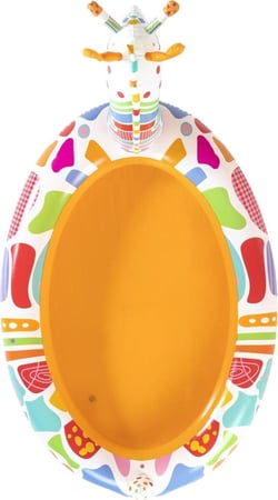 حمام سباحة قابل للنفخ شكل زرافة مع رشاش للاطفال من بيست واي 53089