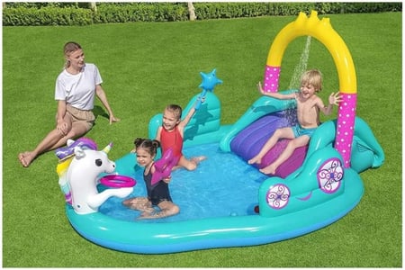 بيستواي 53097 بركة سباحة نفخ مع نفخ يونيكورن