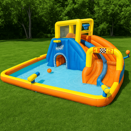 حديقة الالعاب المائية الكبيرة اتش تو او جو!سوبر سبيدواي من بست واي، 551x502x265 سم، موديل 26-53377