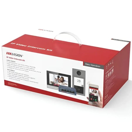 بكج هايكفيجن انتركوم KIS604-S IP واي فاي مع جرس بكاميرا ملونة