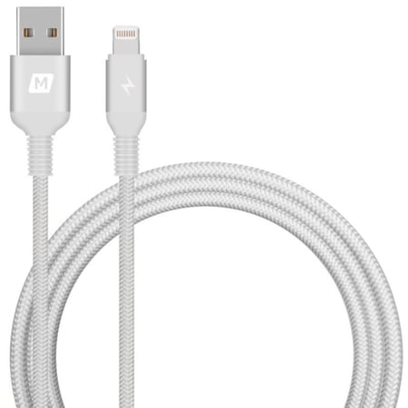 سلك شاحن مومامكس ايلايت ايفون USB بطول 1.20 م - فضي
