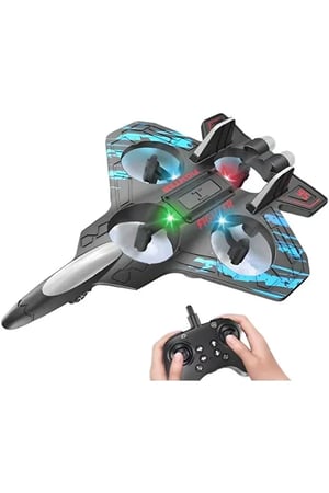 طائرة تحكم عن بعد RC بتصميم طائرة حربية – خفيفة من الإسفنج EPP مع إضاءة LED