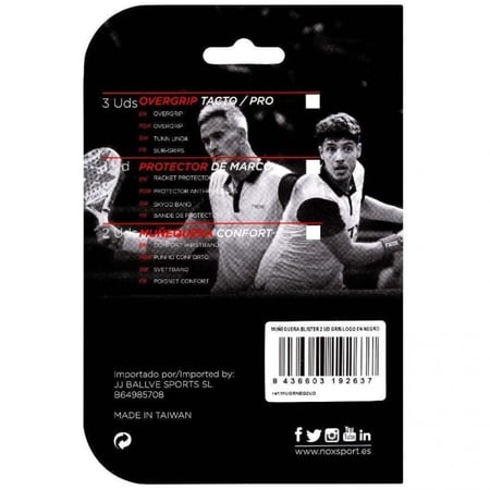 NOX Grey Wristbands with Black Logo (2 Pack)