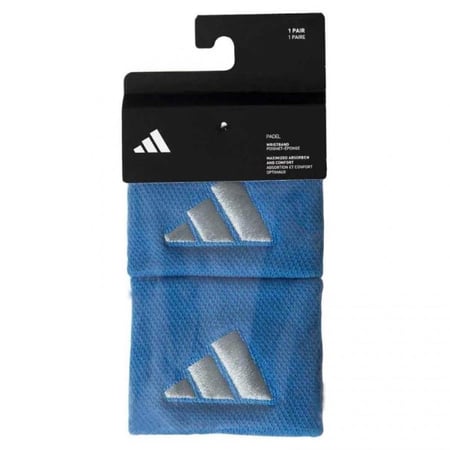 adidas Short Wristbands – Blue/Grey (2 Pack)