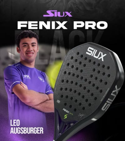 Siux Leo Augsburger Fenix Pro Black 2026 Padel Racket