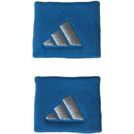 adidas Short Wristbands – Blue/Grey (2 Pack)