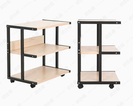 طاولة خشب متحركة 3 رف