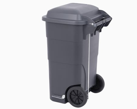 سلة نفايات رصاصي