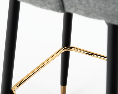 كرسي بار قماش رمادي فاتح