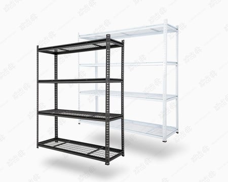 ارفف حديد اسود 4 رفوف شبك حمولة 200kg لكل رف