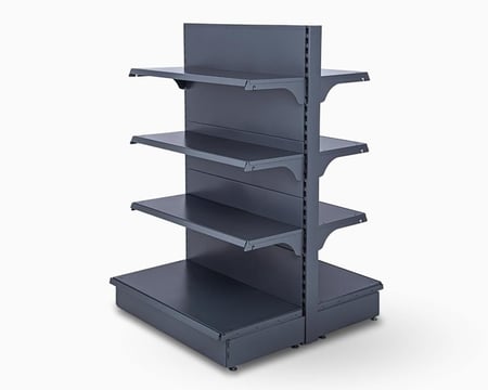 رفوف سوبرماركت وسطي 100*35 سم  رصاصي