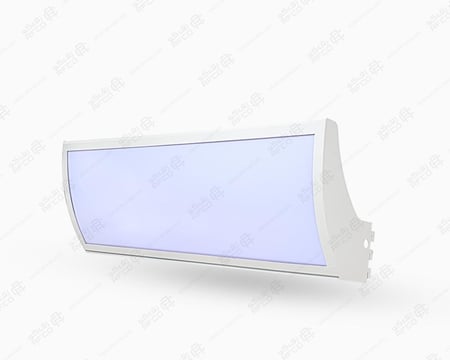 لوحات اعلانية على رفوف السوبر مقوس