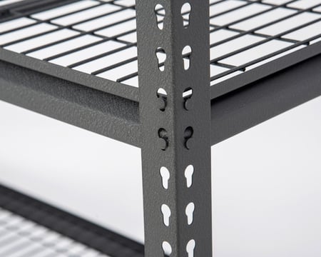 ارفف حديد اسود 4 رفوف شبك حمولة 200kg لكل رف