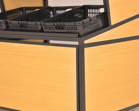 استاند عرض خضروات خشب