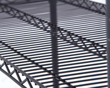 رف تخزين شبك 4 ارفف اسود حمولة 200 kg لكل رف