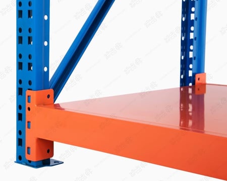 رفوف مستودعات حديد 4 أرفف – حمولة 750 كجم لكل رف - أزرق برتقالي