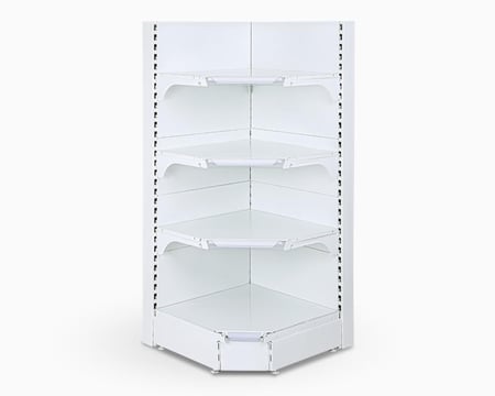 رفوف سوبرماركت زاوية 35 سم ابيض