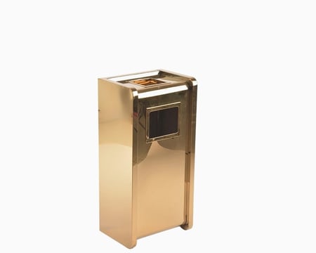 طفاية سجائر فاخرة مع سلة مهملات  فندقية ذهبية