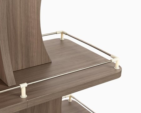 طاولة عرض خشبية مستطيلة  شكل مدرج