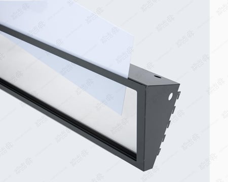 لوحات اعلانية على رفوف السوبر ماركت مستطيلة مائلة