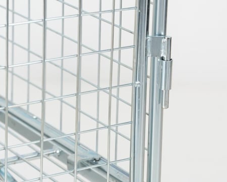 عربة تخزين لوجستية مجلفنة للمستودعات قابلة للطي