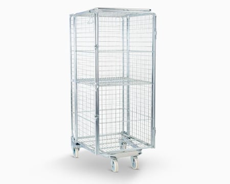 عربة تخزين لوجستية مجلفنة للمستودعات قابلة للطي