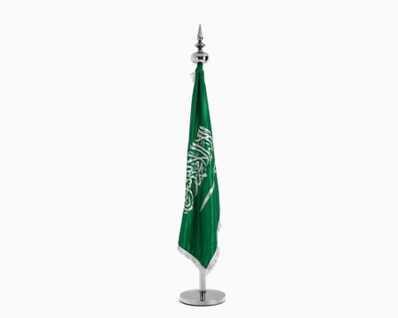 عمود سارية ثابت فضي