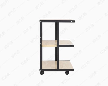 طاولة خشب متحركة 3 رف