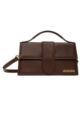 شنطة جاكموس قراند jacquemus le grand  بني مطفي