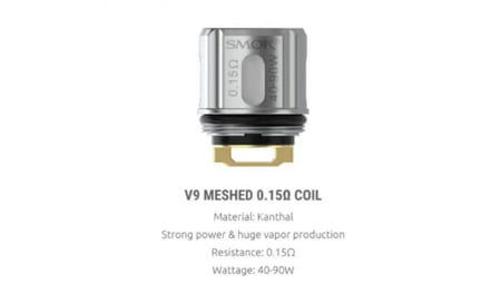 TFV9 Replacement Mesh Coils By Smok 5 pack