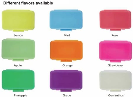 Orthodontic wax with assorted flavors