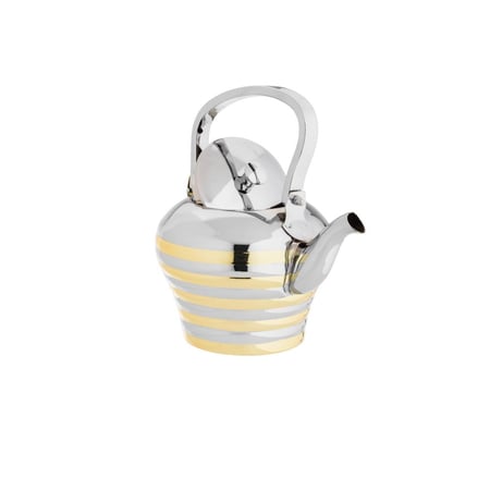 براد شاي ستيل فاخر فضي ذهبي 2 لتر