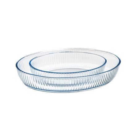 طقم صواني فرن بايركس تركي بيضاوي قطعتين