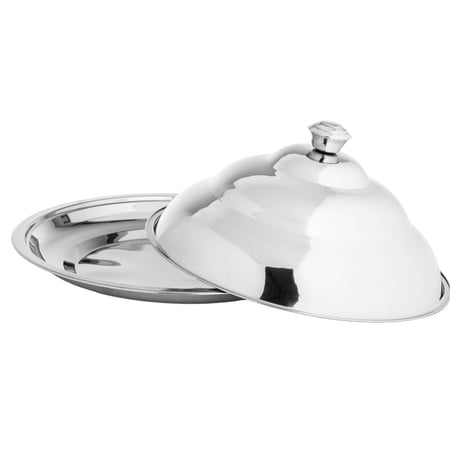 صحن كوزي ستيل بغطاء مقاس 45 سم