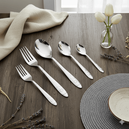 طقم ملاعق وشوك إستيل ياباني 60 قطعة