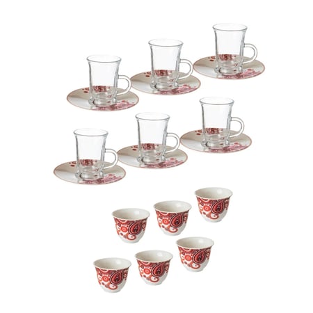 طقم شاي وقهوة عربي 18 قطعة