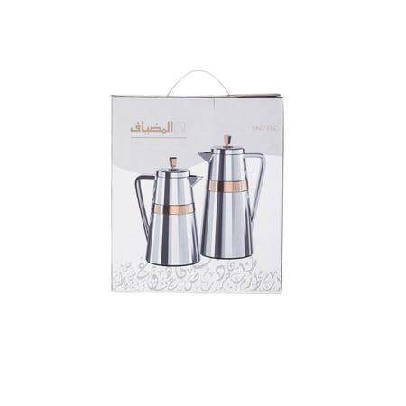 طقم ترامس زالا قطعتين فضي خشبي