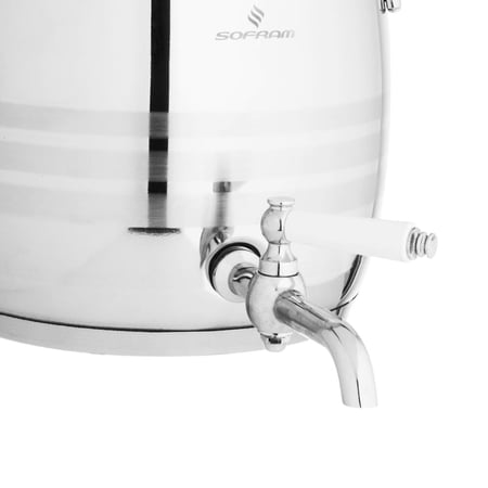 سماور شاي سوفرام استيل تركي مع موزع ماء سعة 5 لتر