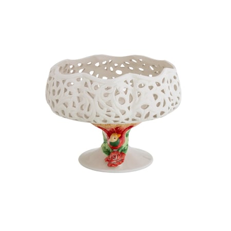 صحن حلاوة بورسلين بقاعدة مخرم