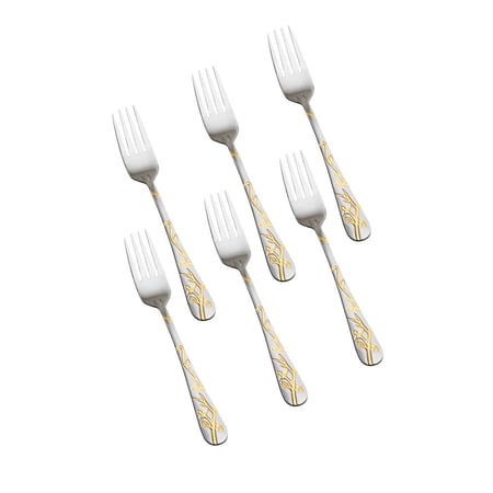 طقم ملاعق استيل فضي مذهب 30 قطعة