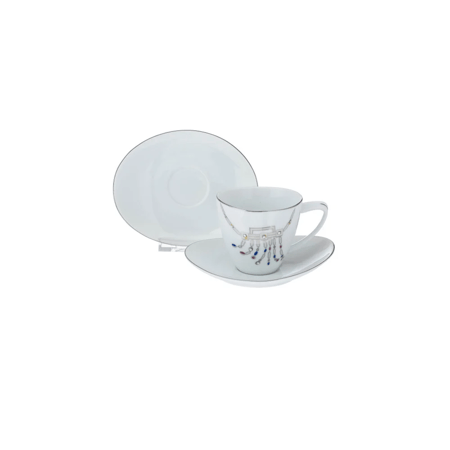 طقم شاي مع براد بورسلين 17 قطعة