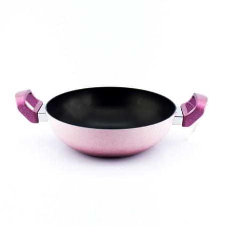 مقلاة غويط جرانيت تركي مقاس 28 سم لون وردي