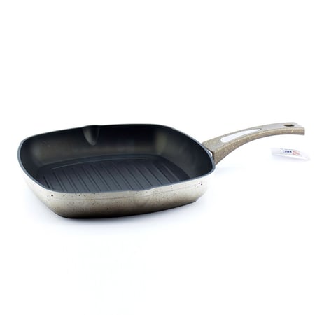 طاوة جريل جرانيت تركي مقاس 28 سم لون بيج