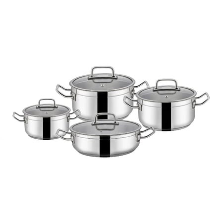 طقم قدور ستيل سوفرام تركي 8 قطع