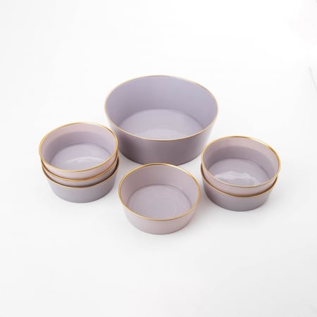 طقم زبادي تقديم زجاج تركي 7 قطع