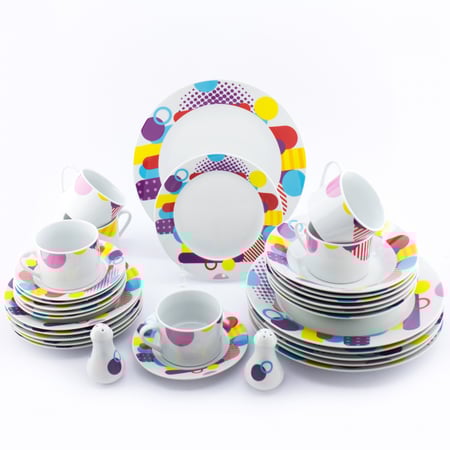 طقم سفرة بورسلين 32 قطعة - 6 أشخاص