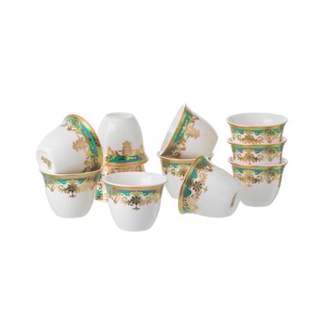 طقم فناجين قهوة سعودية مذهب 12 قطعة